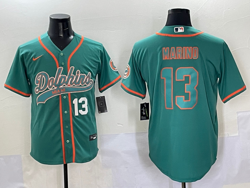 Men 2025 NFL Nike Miami Dolphins #13 Marino green jerseys style 2